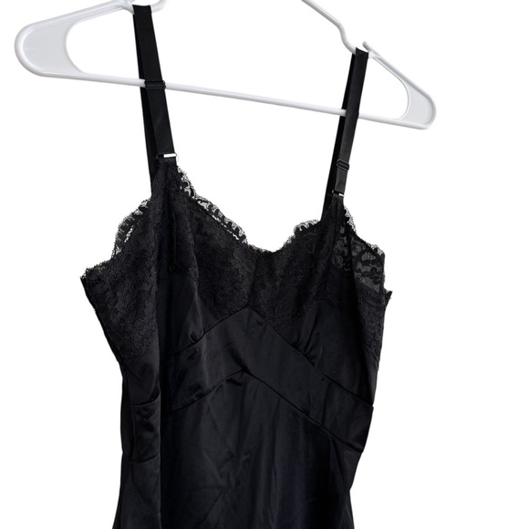 Vintage Her Majesty Black Nightgown Dress Mini Lace Sweetheart Junior 9/10 - Picture 3 of 5